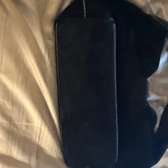 Dooney & Bourke Black Suede Hobo Bag - Picture 5 of 11